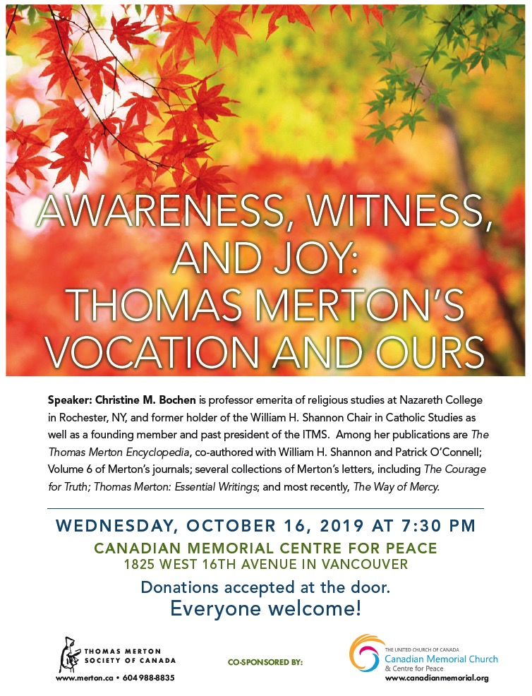 Welcome To The Thomas Merton Society Of Canada - 